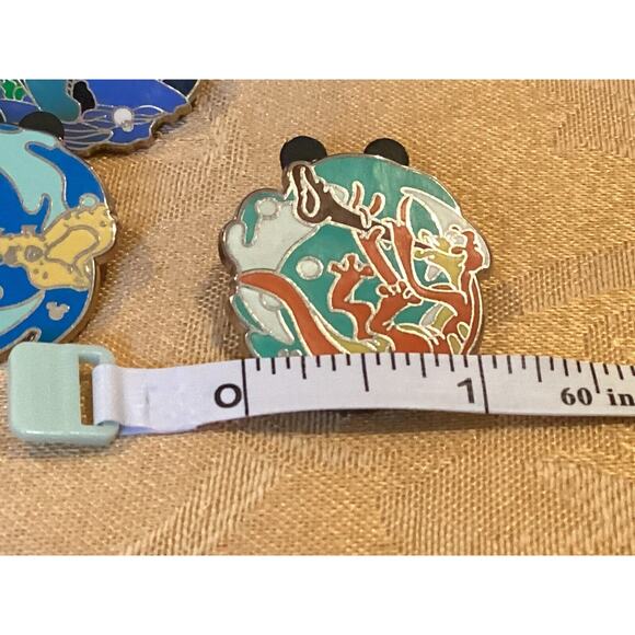 Lot 4 Disney Little Mermaid Blow Fish Trumpet Hidden Mickey 3 4 5 Pins + - Picture 7 of 9